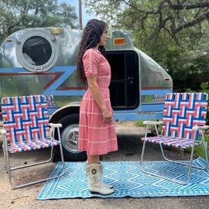 Vintage Squaredance Dress —Red Gingham —